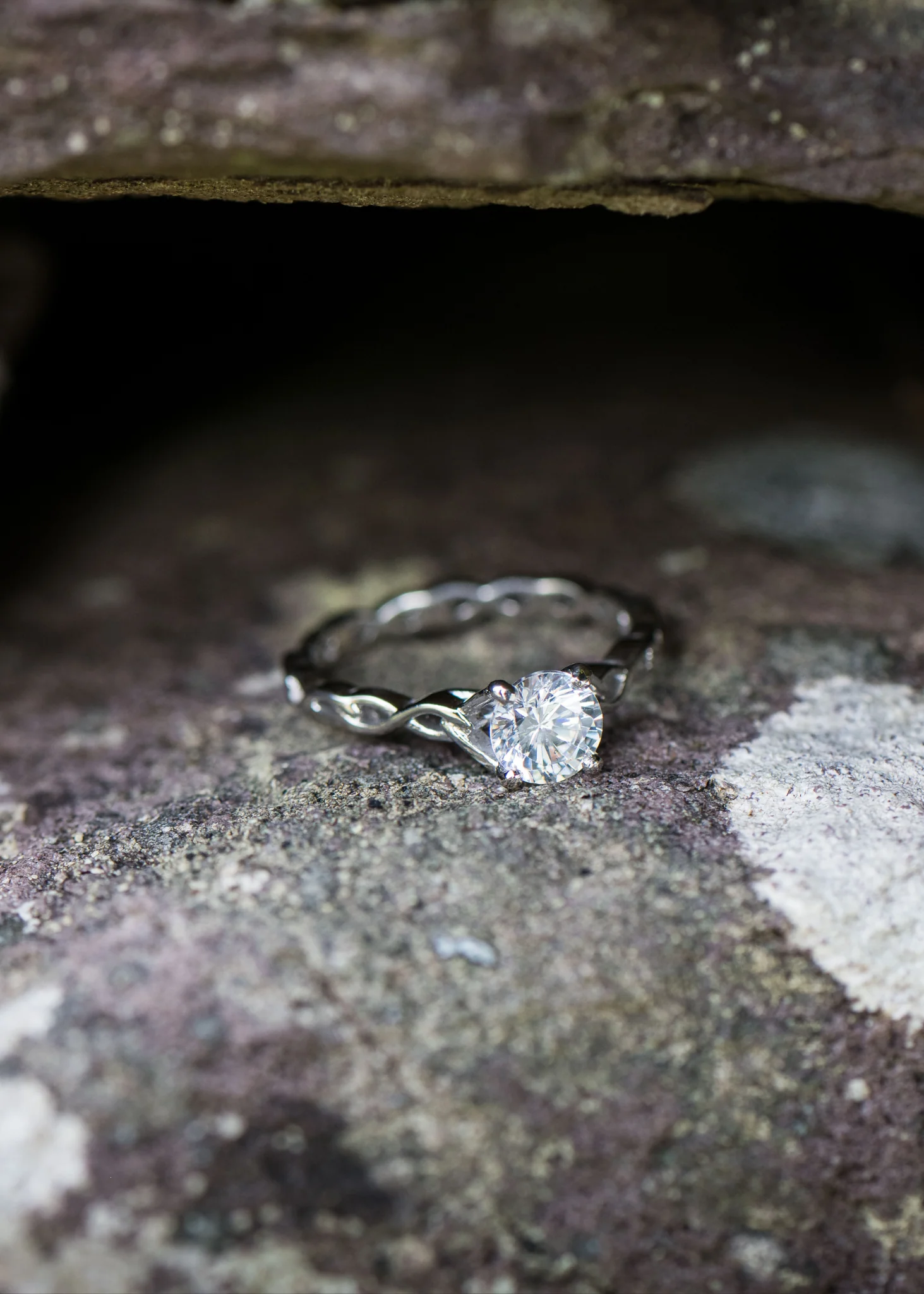 Celtic Diamond Engagement Ring White Gold - Image 5