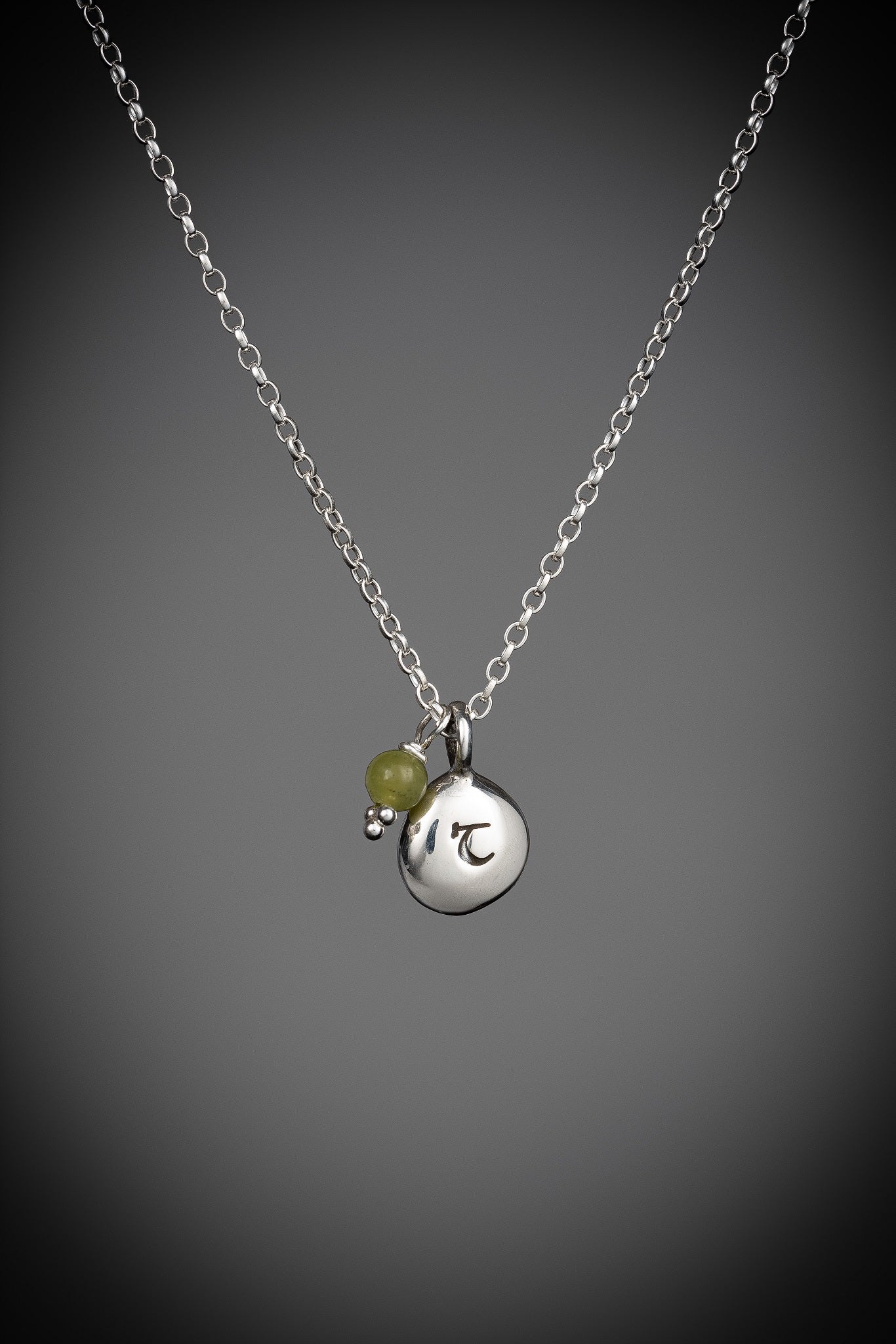 Initial Pendant with Connemara Marble - Image 3
