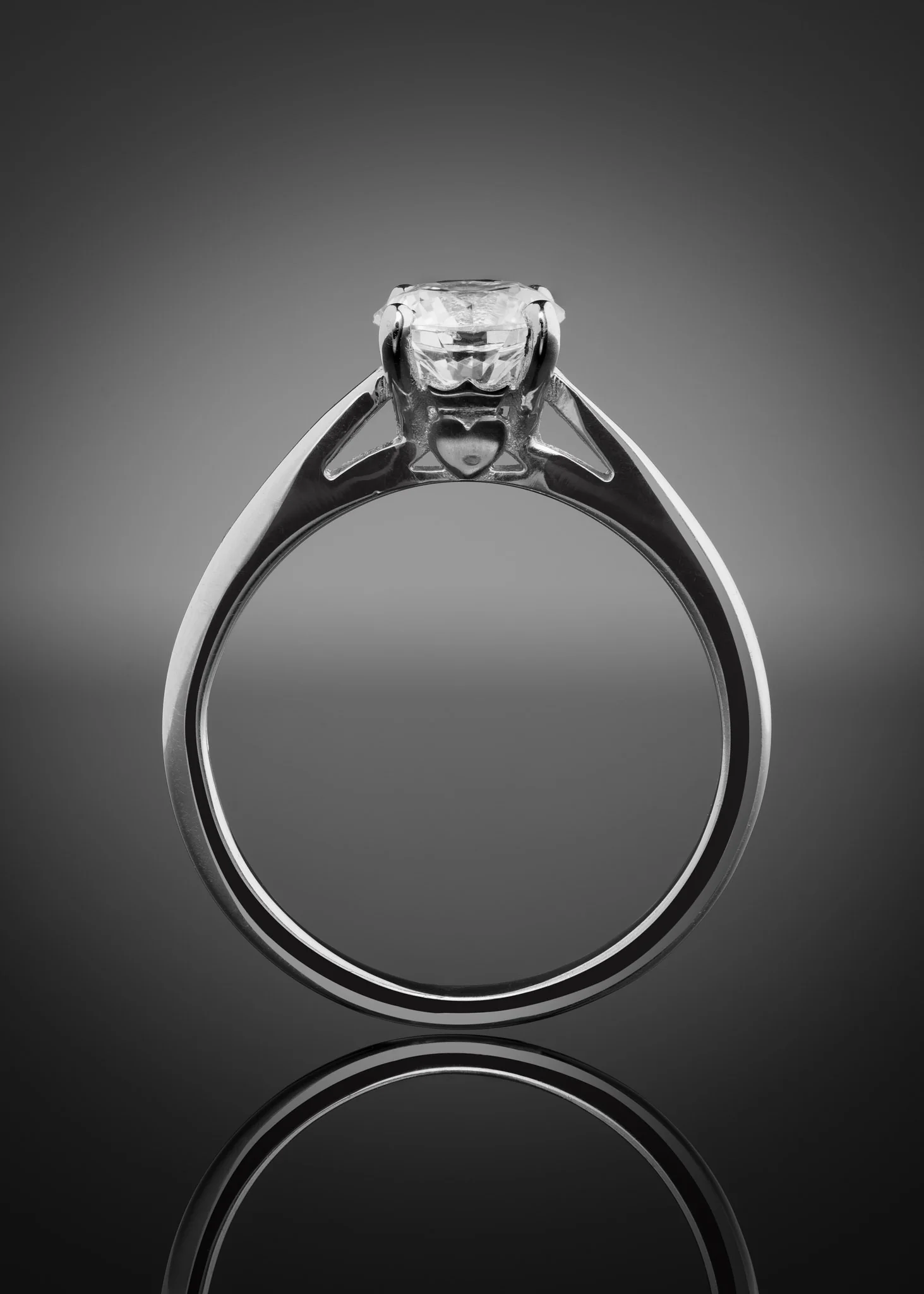 Diamond Engagement Ring Claddagh Setting - Image 4