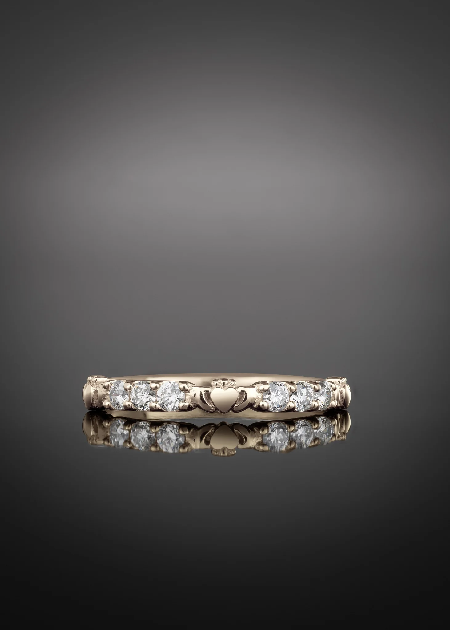 Gold Claddagh Eternity Band - Image 2