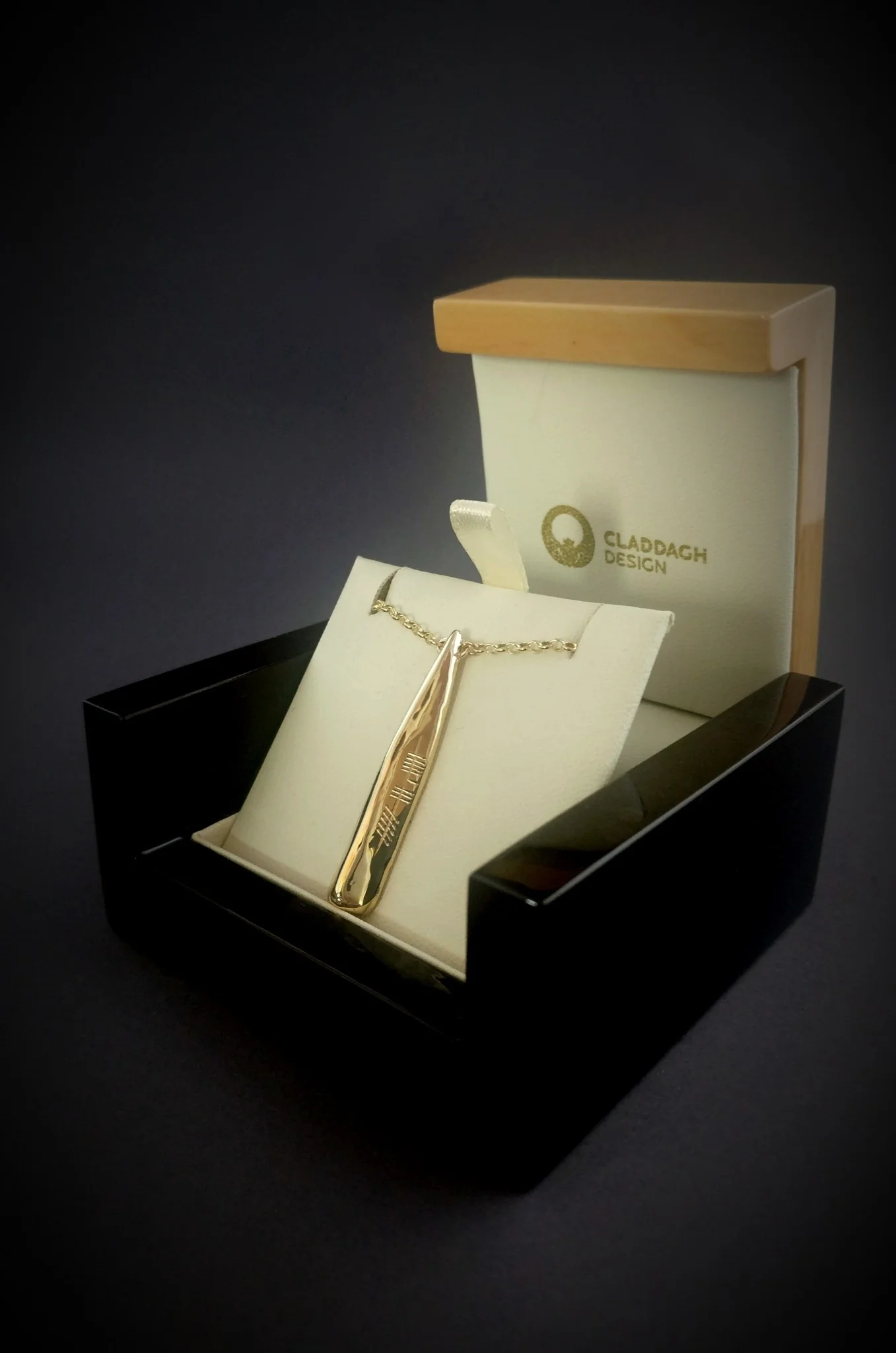 Ogham Family Pendant Gold Plated Silver - Image 3