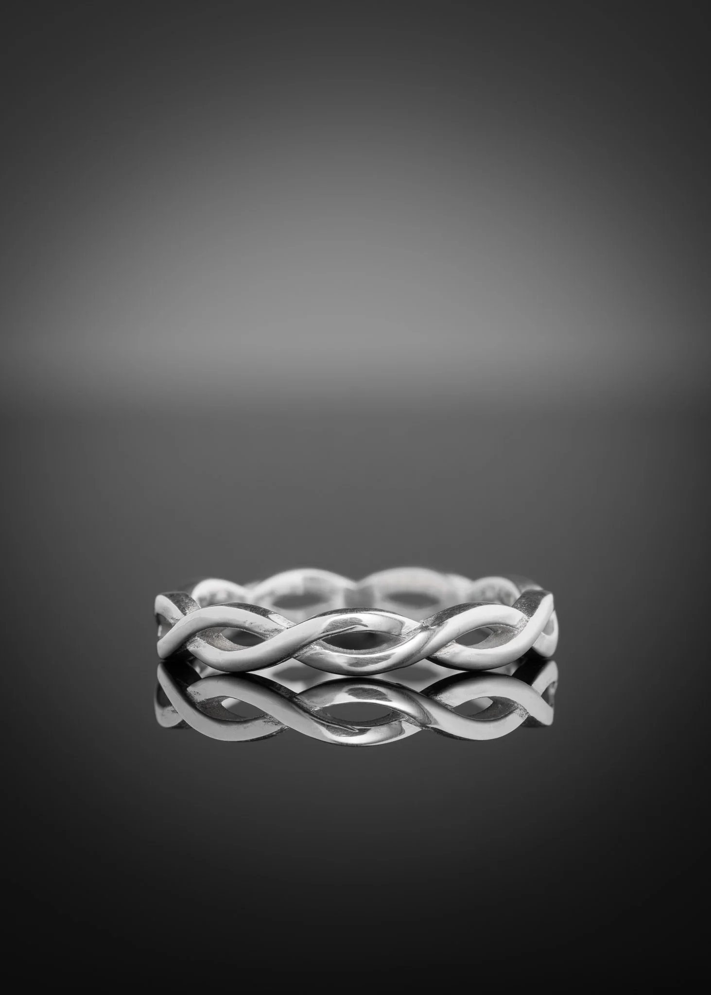 White Gold Twist Ring